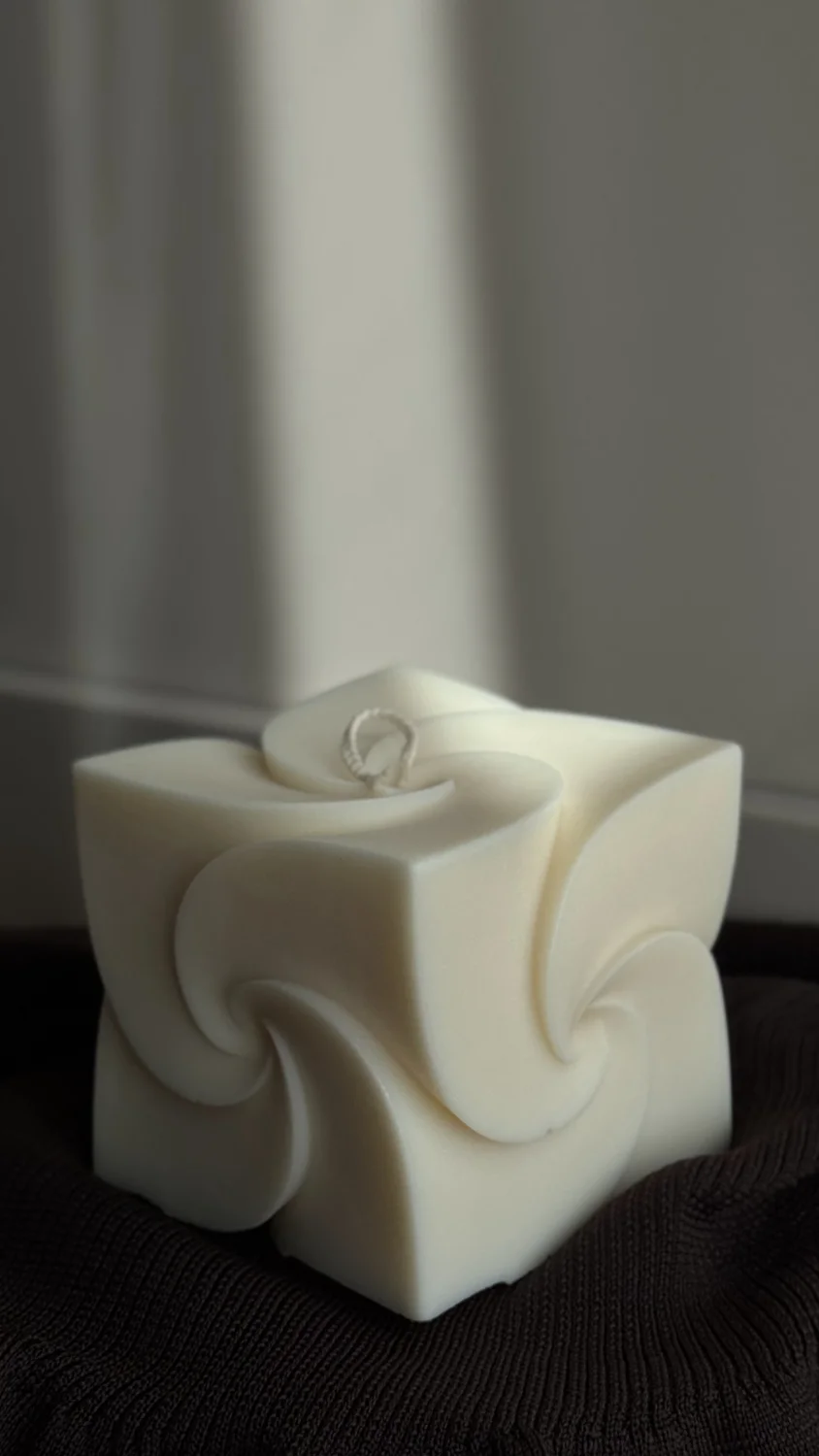 Świeca sojowa sześcian