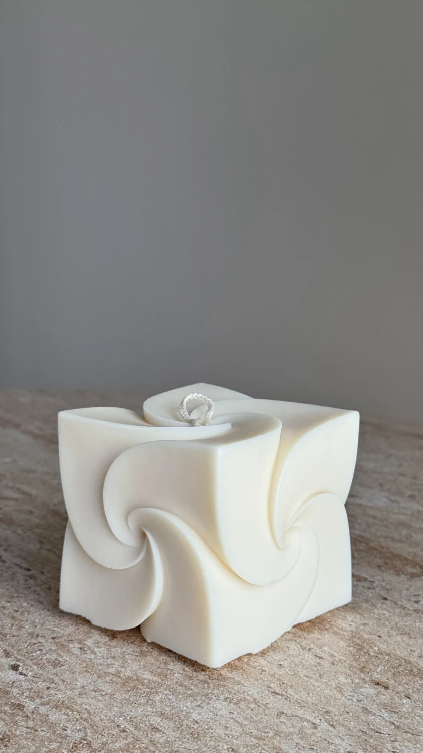 Świeca sojowa sześcian