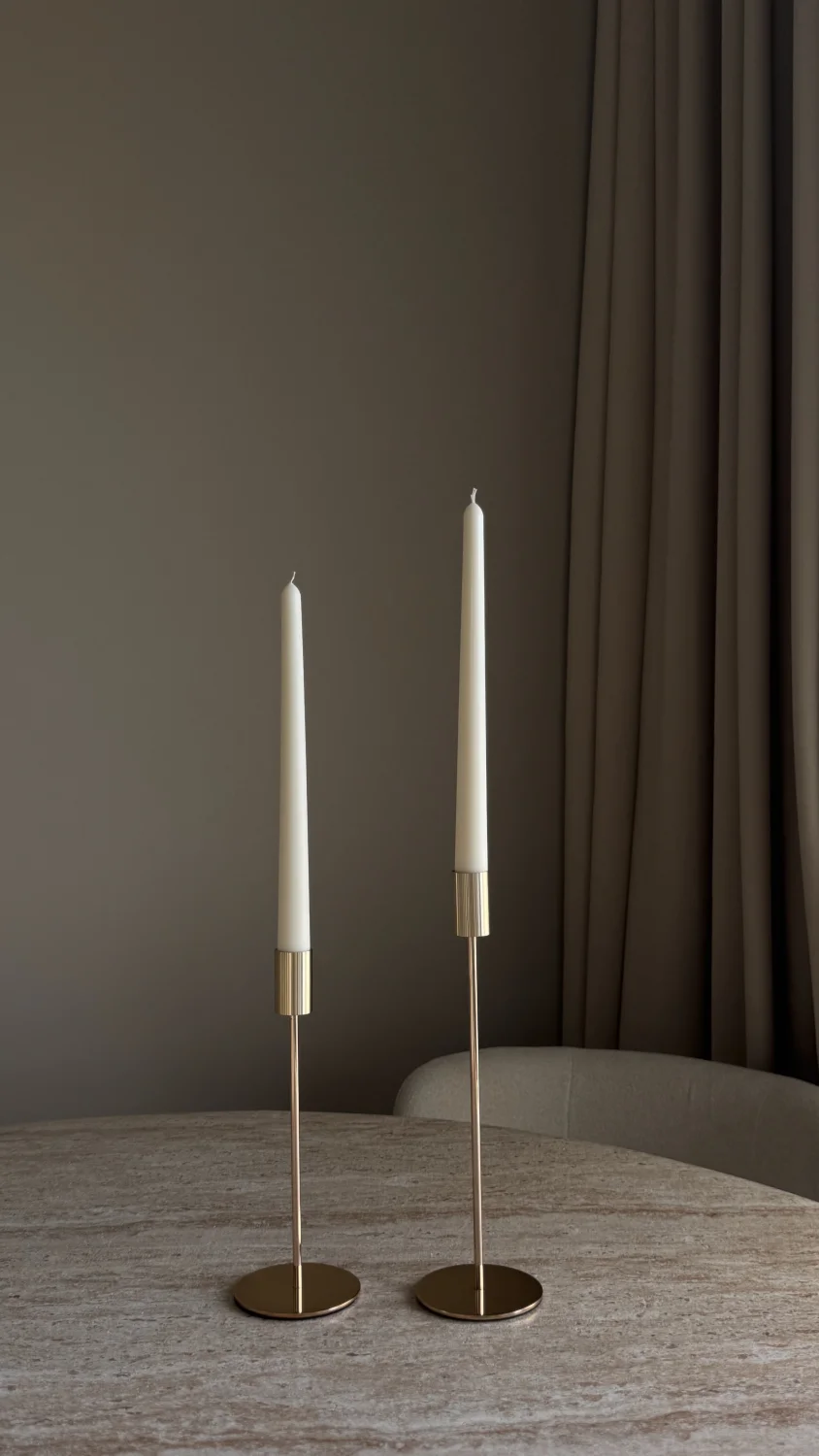 Świece stołowe klasyczne komplet 2 szt