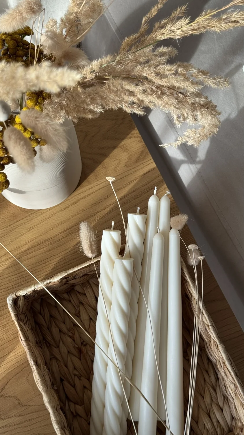 Świece stołowe klasyczne komplet 2 szt