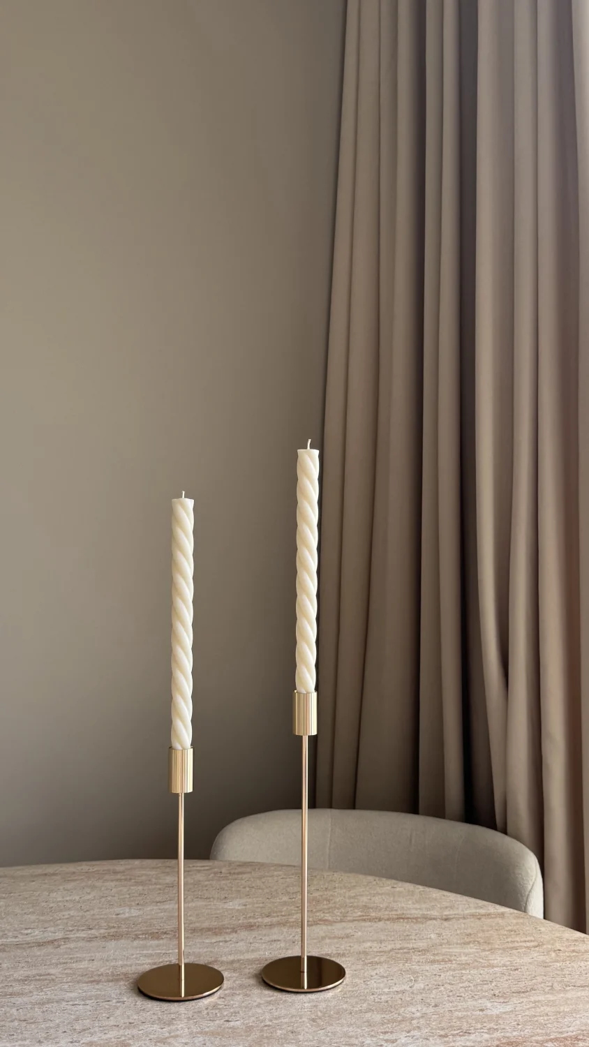 Świece stołowe wiry komplet 2 szt